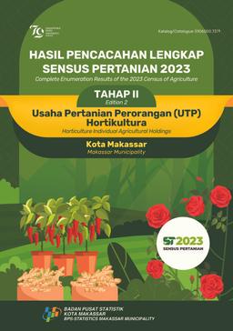 Complete Enumeration Results Of The 2023 Census Of Agriculture - Edition 2 Horticulture Individual Agricultural Holdings Makassar Municipality